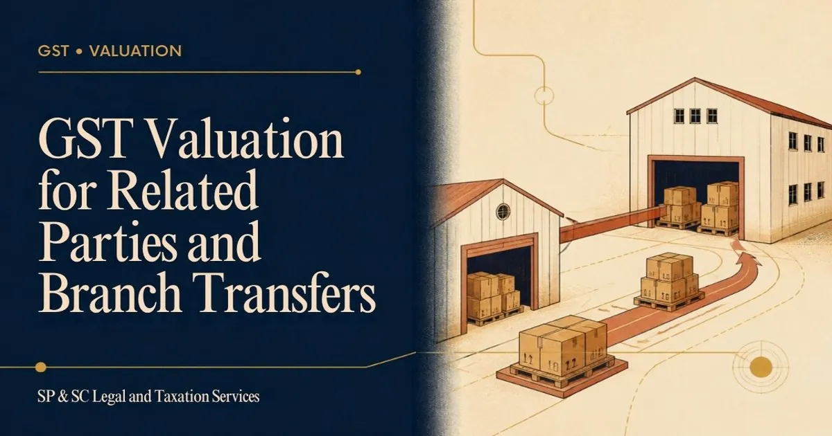 Cover: GST valuation for related party and branch transfers, goods moving between linked warehouses