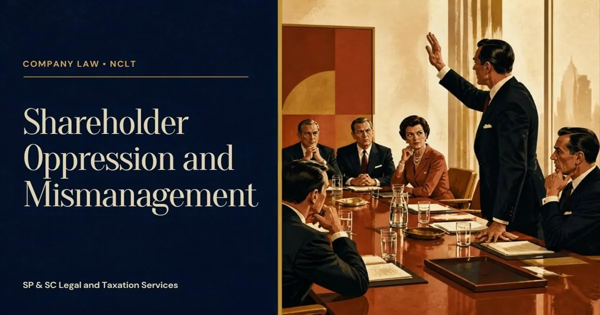 Cover: Shareholder oppression and mismanagement under Sections 241-242, boardroom dispute