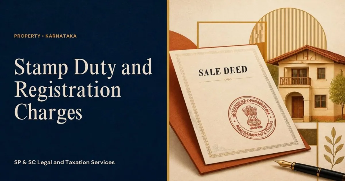 Cover: Stamp duty and registration charges in Karnataka, stamped sale deed and house