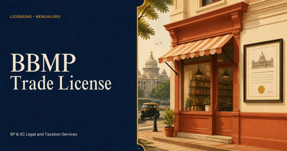 Cover: BBMP trade license in Bengaluru, shopfront with a framed licence